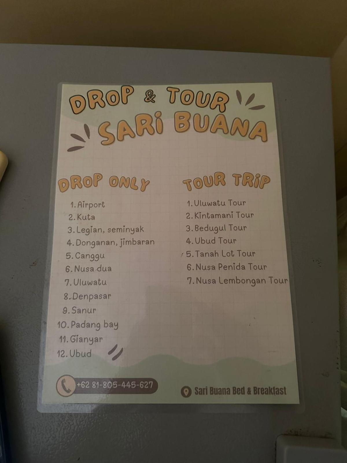 Sari Buana Bed & Breakfast Kuta  Exterior photo